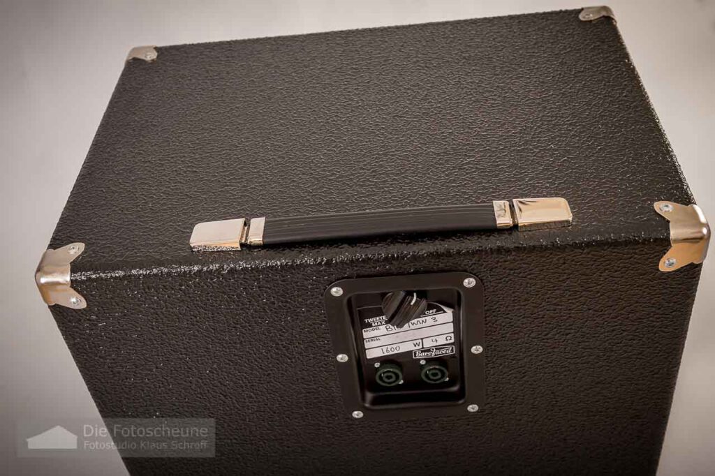 Halte- und Tragegriff an der Oberseite der Bass Box von Barfaced