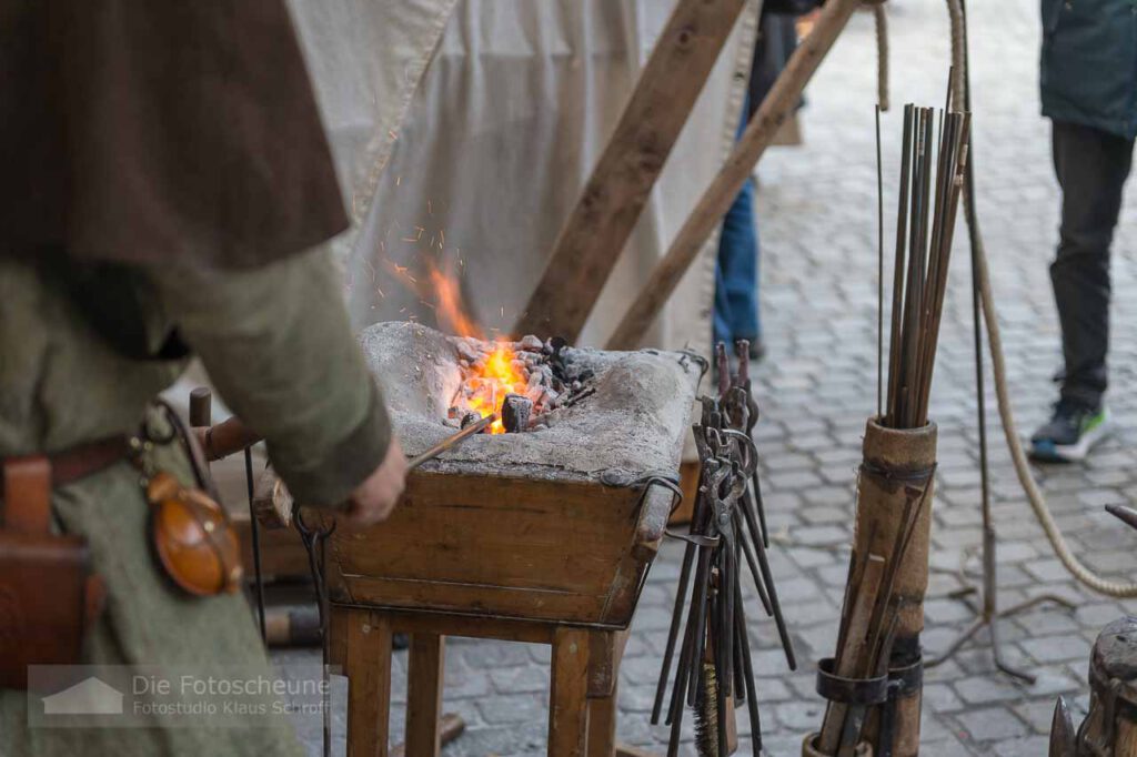 Schmid auf dem Mittelaltermarkt